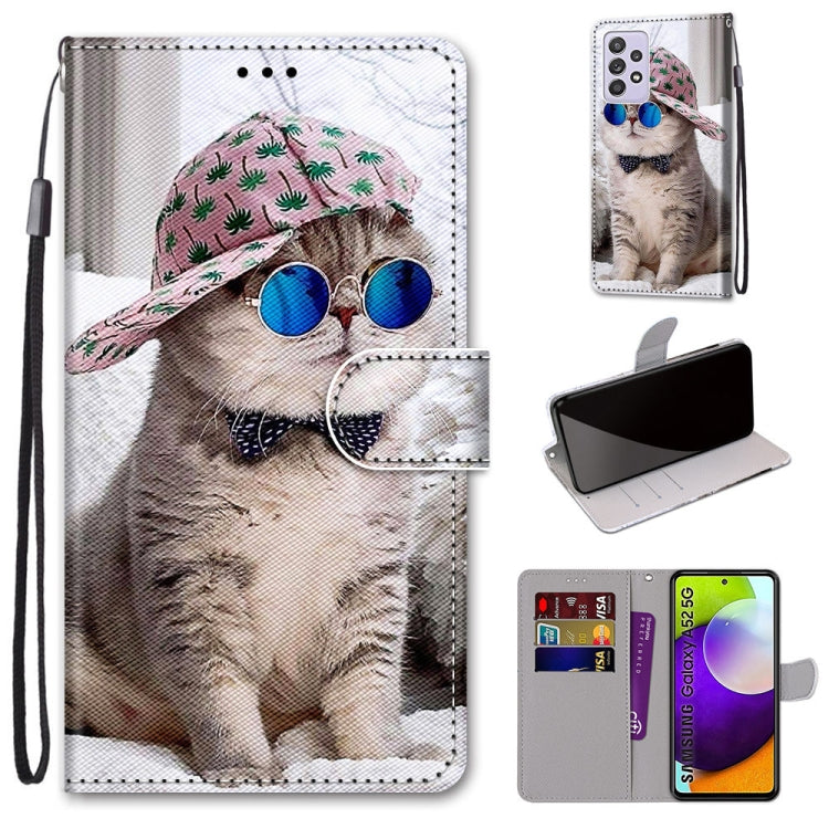 Coloured Drawing Cross Texture Horizontal Flip PU Leather Case with Holder & Card Slots & Wallet & Lanyard, For Samsung Galaxy A52 5G, For Samsung Galaxy A72 5G / 4G, For Xiaomi Poco M3, For Xiaomi Redmi Note 9 5G / Note 9T