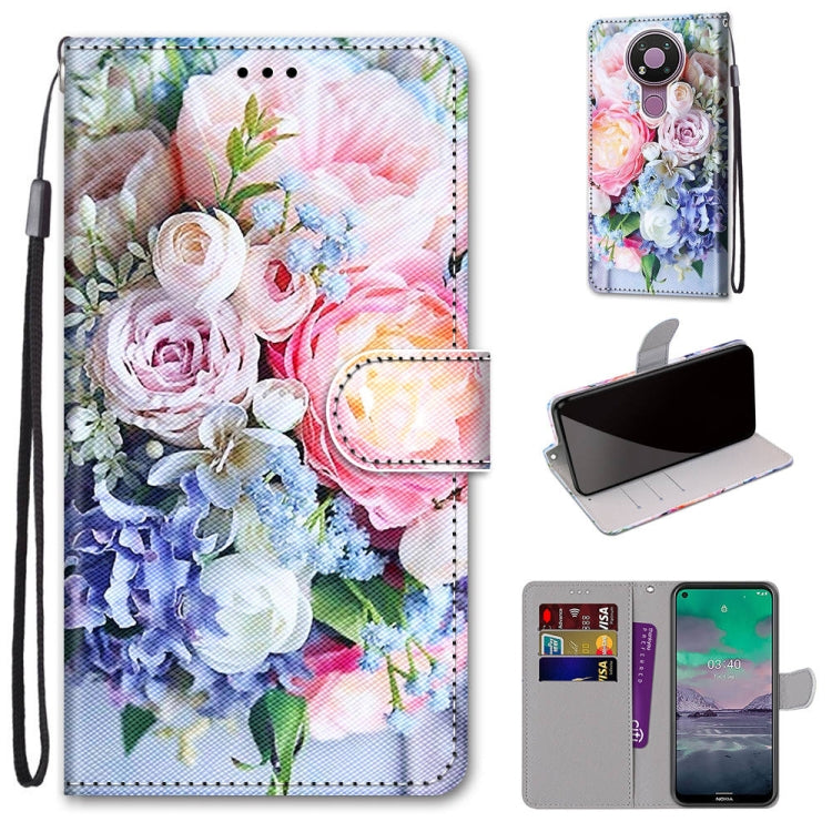 Coloured Drawing Cross Texture Horizontal Flip PU Leather Case with Holder & Card Slots & Wallet & Lanyard, For Huawei Y9a, For Honor 10X Lite, For Nokia 2.4, For Nokia 3.4