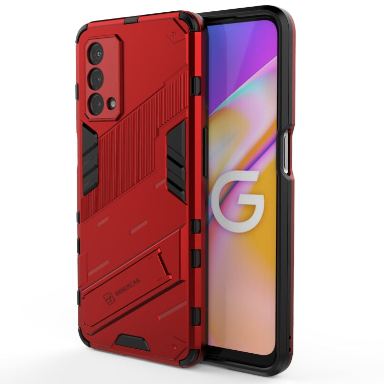 Punk Armor 2 in 1 PC + TPU Shockproof Case with Invisible Holder, For OPPO A93 5G, For OPPO A53 4G, For OPPO F17 Pro, For Realme C15, For Realme 7 Pro, For Realme 7, For OPPO Reno5 5G, For OPPO Reno5 Pro, For OPPO Reno5 Pro+, For Realme V15������������...