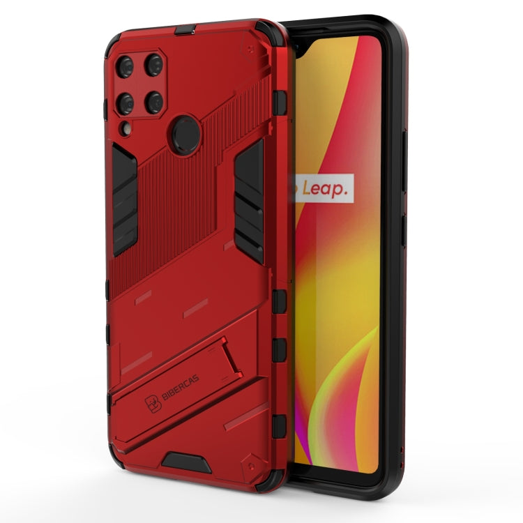 Punk Armor 2 in 1 PC + TPU Shockproof Case with Invisible Holder, For OPPO A93 5G, For OPPO A53 4G, For OPPO F17 Pro, For Realme C15, For Realme 7 Pro, For Realme 7, For OPPO Reno5 5G, For OPPO Reno5 Pro, For OPPO Reno5 Pro+, For Realme V15������������...