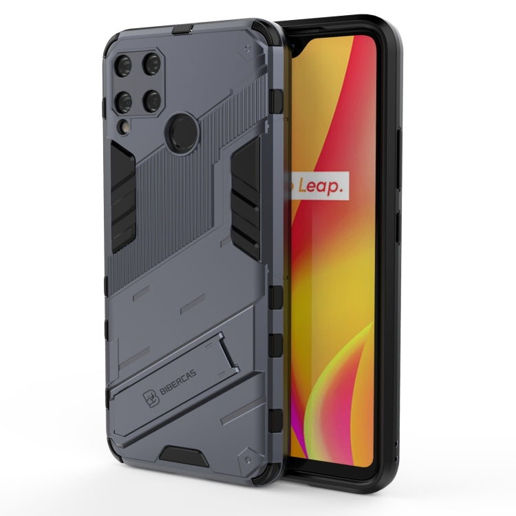 Punk Armor 2 in 1 PC + TPU Shockproof Case with Invisible Holder, For OPPO A93 5G, For OPPO A53 4G, For OPPO F17 Pro, For Realme C15, For Realme 7 Pro, For Realme 7, For OPPO Reno5 5G, For OPPO Reno5 Pro, For OPPO Reno5 Pro+, For Realme V15������������...