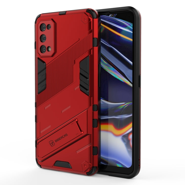 Punk Armor 2 in 1 PC + TPU Shockproof Case with Invisible Holder, For OPPO A93 5G, For OPPO A53 4G, For OPPO F17 Pro, For Realme C15, For Realme 7 Pro, For Realme 7, For OPPO Reno5 5G, For OPPO Reno5 Pro, For OPPO Reno5 Pro+, For Realme V15������������...