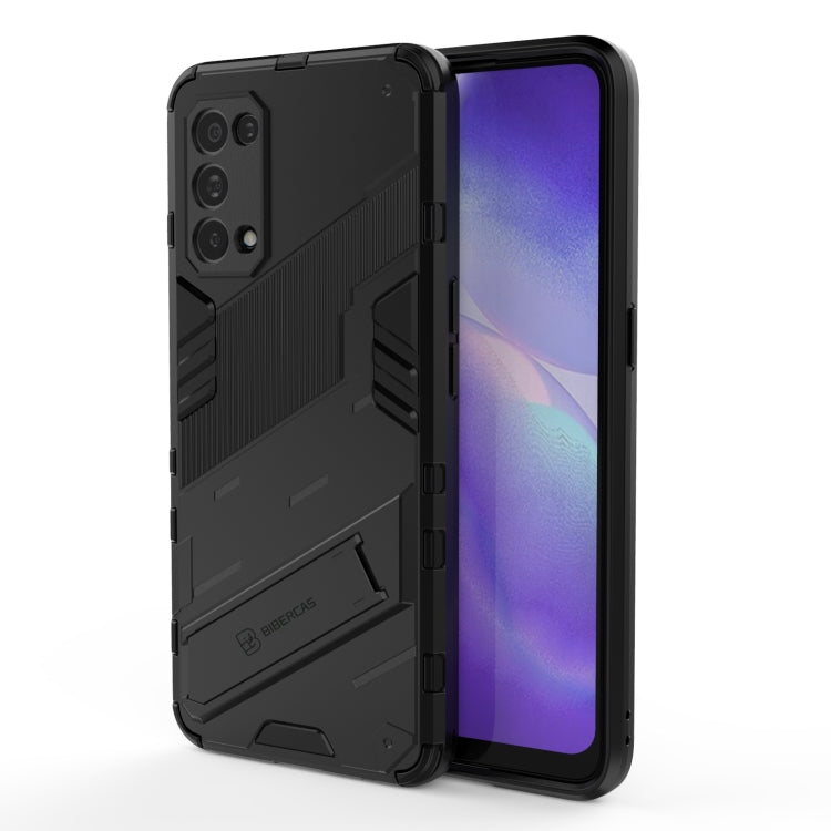 Punk Armor 2 in 1 PC + TPU Shockproof Case with Invisible Holder, For OPPO A93 5G, For OPPO A53 4G, For OPPO F17 Pro, For Realme C15, For Realme 7 Pro, For Realme 7, For OPPO Reno5 5G, For OPPO Reno5 Pro, For OPPO Reno5 Pro+, For Realme V15������������...
