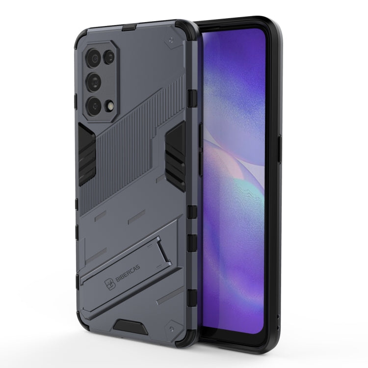 Punk Armor 2 in 1 PC + TPU Shockproof Case with Invisible Holder, For OPPO A93 5G, For OPPO A53 4G, For OPPO F17 Pro, For Realme C15, For Realme 7 Pro, For Realme 7, For OPPO Reno5 5G, For OPPO Reno5 Pro, For OPPO Reno5 Pro+, For Realme V15������������...
