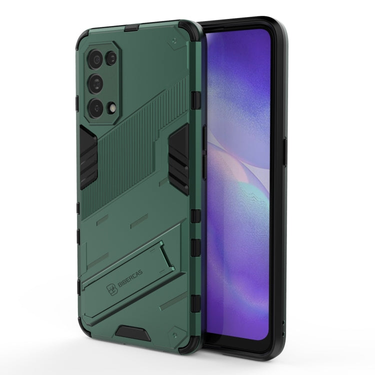 Punk Armor 2 in 1 PC + TPU Shockproof Case with Invisible Holder, For OPPO A93 5G, For OPPO A53 4G, For OPPO F17 Pro, For Realme C15, For Realme 7 Pro, For Realme 7, For OPPO Reno5 5G, For OPPO Reno5 Pro, For OPPO Reno5 Pro+, For Realme V15������������...