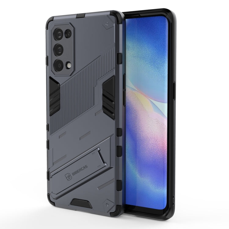 Punk Armor 2 in 1 PC + TPU Shockproof Case with Invisible Holder, For OPPO A93 5G, For OPPO A53 4G, For OPPO F17 Pro, For Realme C15, For Realme 7 Pro, For Realme 7, For OPPO Reno5 5G, For OPPO Reno5 Pro, For OPPO Reno5 Pro+, For Realme V15������������...