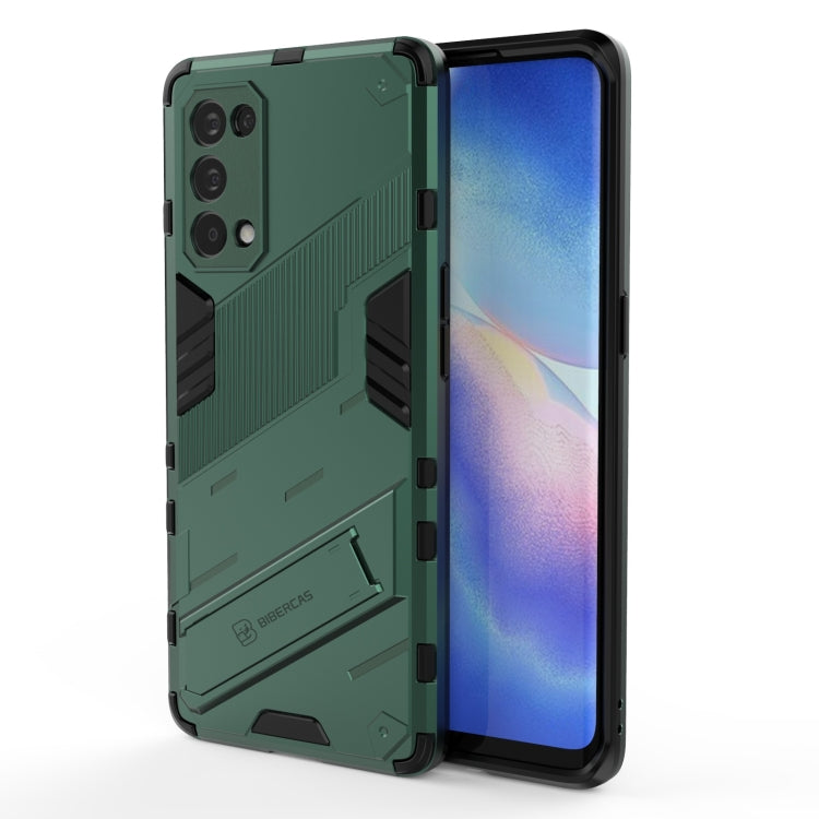 Punk Armor 2 in 1 PC + TPU Shockproof Case with Invisible Holder, For OPPO A93 5G, For OPPO A53 4G, For OPPO F17 Pro, For Realme C15, For Realme 7 Pro, For Realme 7, For OPPO Reno5 5G, For OPPO Reno5 Pro, For OPPO Reno5 Pro+, For Realme V15������������...