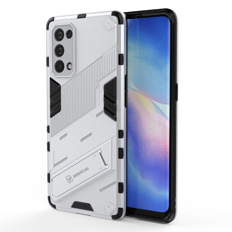 Punk Armor 2 in 1 PC + TPU Shockproof Case with Invisible Holder, For OPPO A93 5G, For OPPO A53 4G, For OPPO F17 Pro, For Realme C15, For Realme 7 Pro, For Realme 7, For OPPO Reno5 5G, For OPPO Reno5 Pro, For OPPO Reno5 Pro+, For Realme V15������������...