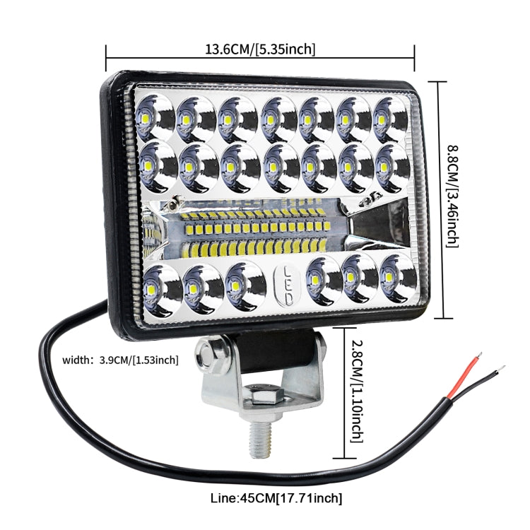 2 PCS WUPP CS-1243A1 Car 4 inch Square 20LEDs Highlight Work Light Modified Spotlight, CS-1243A1