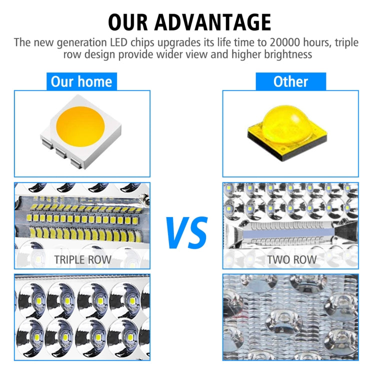 2 PCS WUPP CS-1243A1 Car 4 inch Square 20LEDs Highlight Work Light Modified Spotlight, CS-1243A1