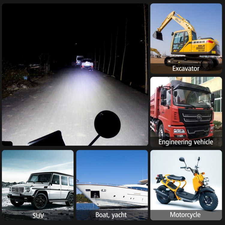 2 PCS WUPP CS-1243A1 Car 4 inch Square 20LEDs Highlight Work Light Modified Spotlight, CS-1243A1