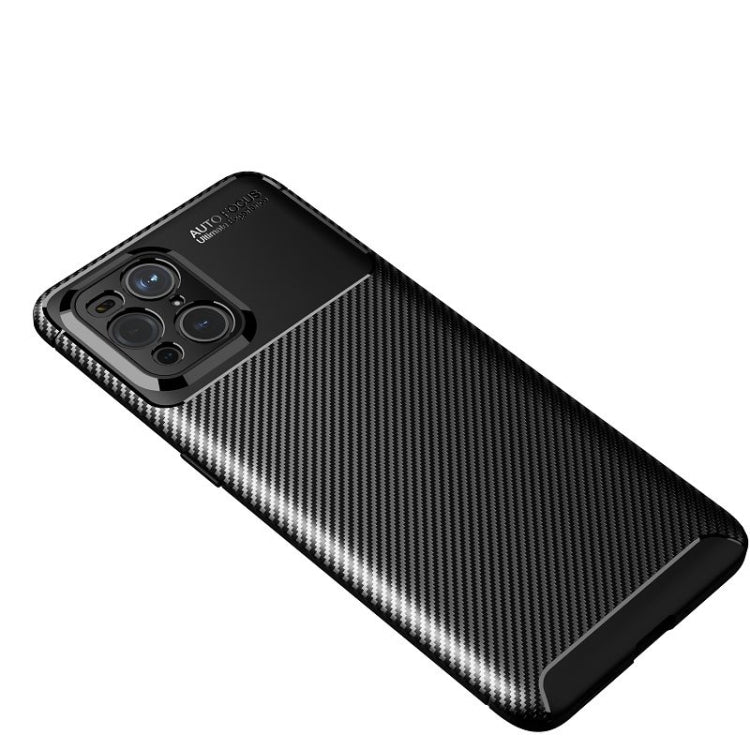 Carbon Fiber Texture Shockproof TPU Case, For OPPO Find X3