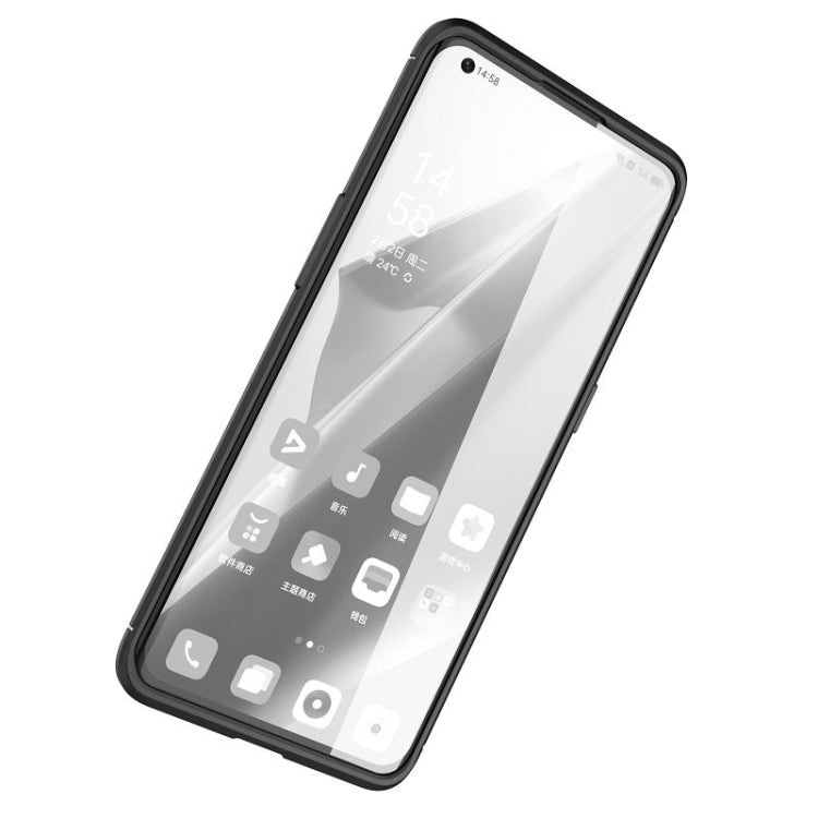 Carbon Fiber Texture Shockproof TPU Case, For OPPO Find X3