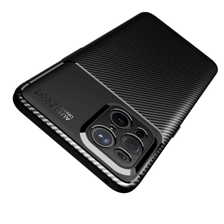 Carbon Fiber Texture Shockproof TPU Case, For OPPO Find X3