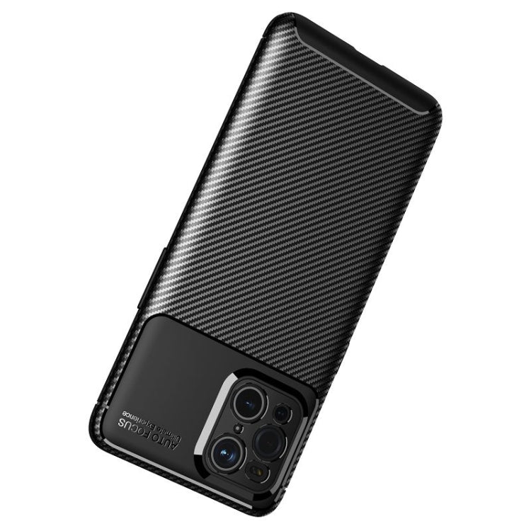 Carbon Fiber Texture Shockproof TPU Case, For OPPO Find X3