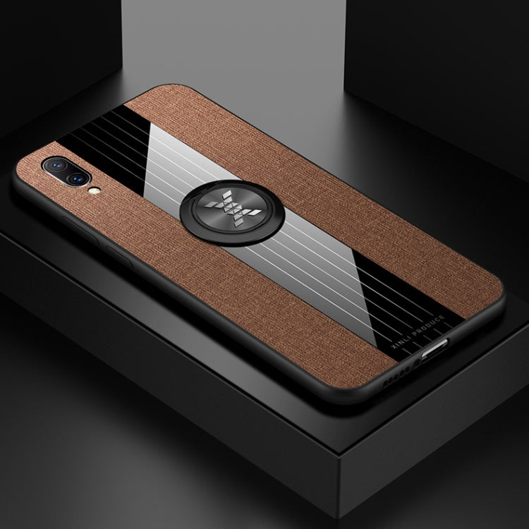 XINLI Stitching Cloth Textue Shockproof TPU Protective Case with Ring Holder, For Vivo Y83, For Vivo X23 Symphony Edition
