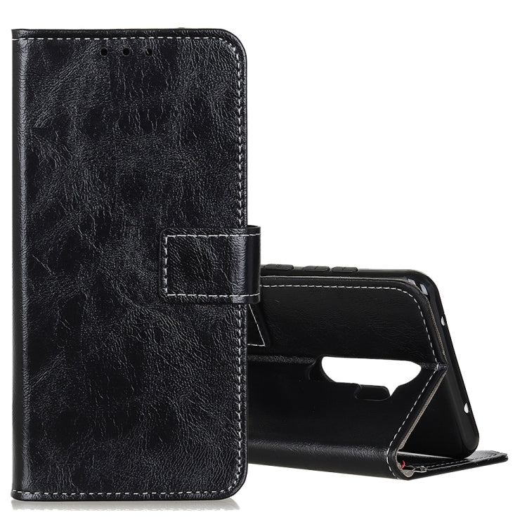 Retro Crazy Horse Texture Horizontal Flip Leather Case with Holder & Card Slots & Photo Frame & Wallet, For OPPO A9 (2020)