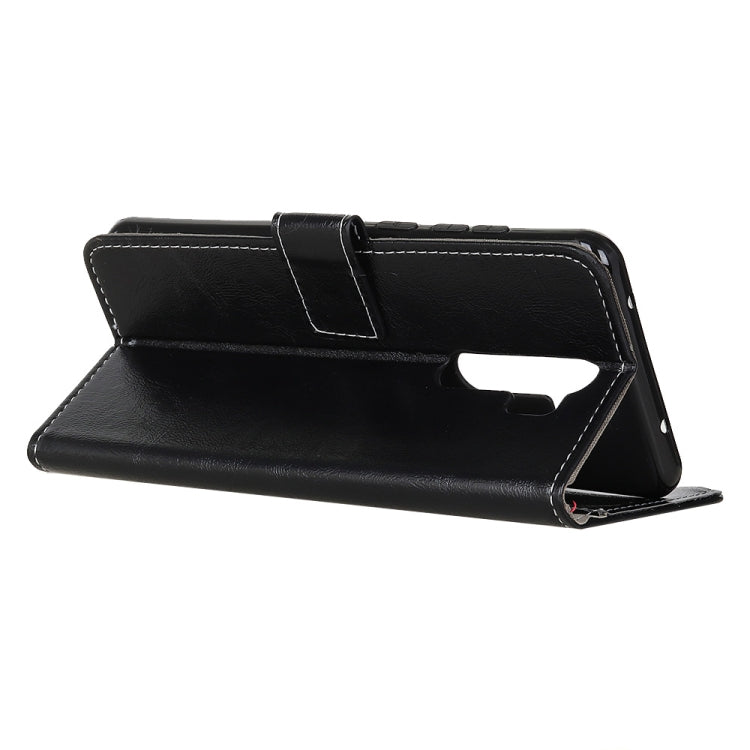 Retro Crazy Horse Texture Horizontal Flip Leather Case with Holder & Card Slots & Photo Frame & Wallet, For OPPO A9 (2020)