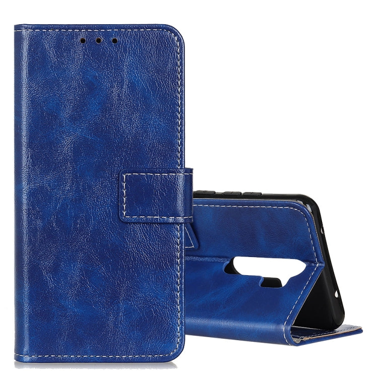 Retro Crazy Horse Texture Horizontal Flip Leather Case with Holder & Card Slots & Photo Frame & Wallet, For OPPO A9 (2020)