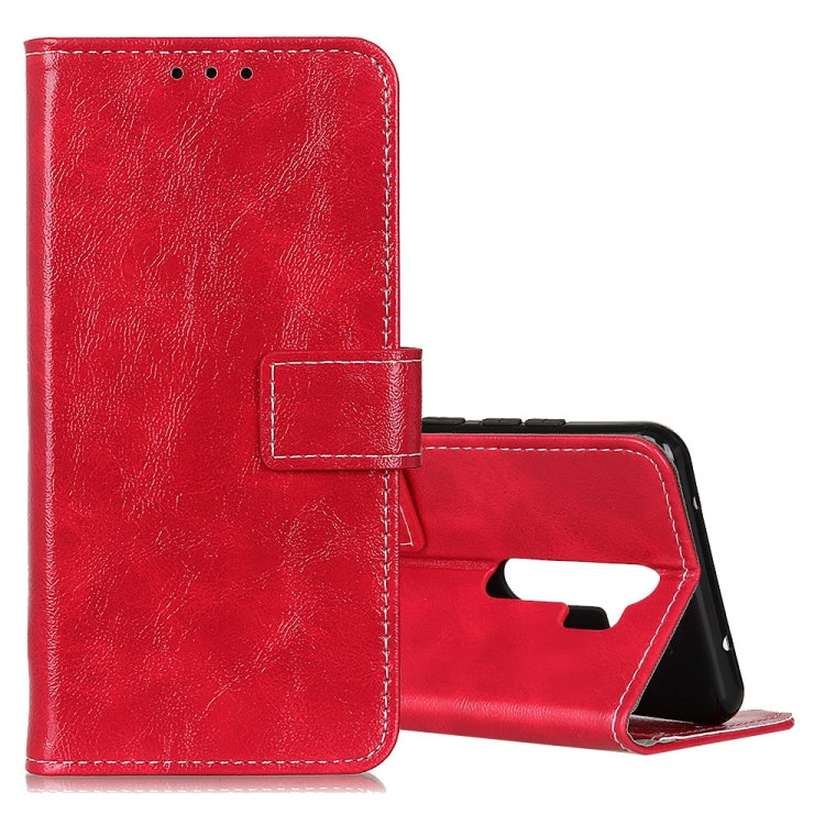 Retro Crazy Horse Texture Horizontal Flip Leather Case with Holder & Card Slots & Photo Frame & Wallet, For OPPO A9 (2020)
