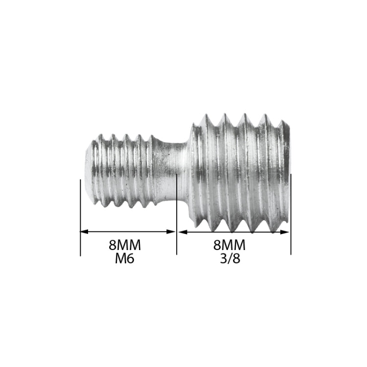 BEXIN LS037 2 PCS M6 to 3/8 inch Conversion Screws Adapter Camera Screws, LS037