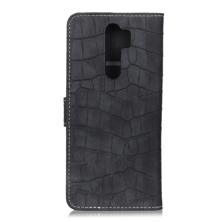 Crocodile Texture Horizontal Flip Leather Case with Holder & Wallet & Card Slots & Photo Frame, For OPPO A9 (2020)