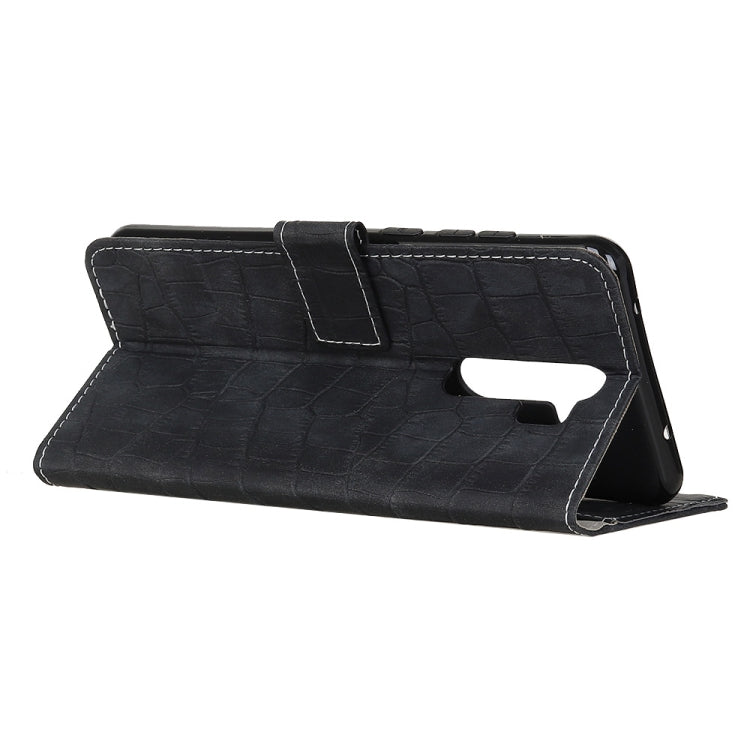 Crocodile Texture Horizontal Flip Leather Case with Holder & Wallet & Card Slots & Photo Frame, For OPPO A9 (2020)