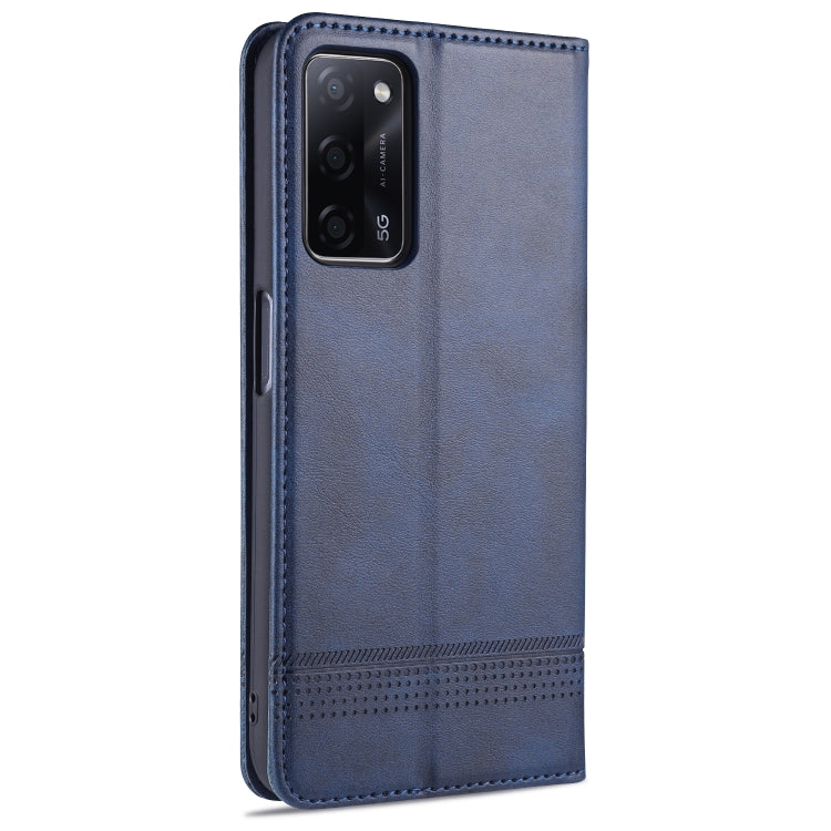 AZNS Magnetic Calf Texture Horizontal Flip Leather Case with Card Slots & Holder & Wallet, For Oppo A55 5G