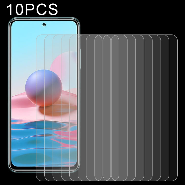 10 PCS 2.5D Non-Full Screen Tempered Glass Film, For Xiaomi Redmi Note 10 / Note 11 5G International Version / Note 10 Overseas Version 6.43 (10 PCS), For OPPO F19 Pro (10 PCS), For Xiaomi Redmi Note 10 Pro / 10 Pro Max (10 PCS)