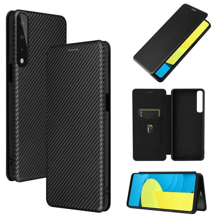 Carbon Fiber Texture Magnetic Horizontal Flip TPU + PC + PU Leather Case with Card Slot, For LG Stylo 7, For OPPO Realme V11 5G, For OPPO Reno5 Pro+, For OPPO Find X3 Neo, For Cubot C30, For OnePlus 9 Pro