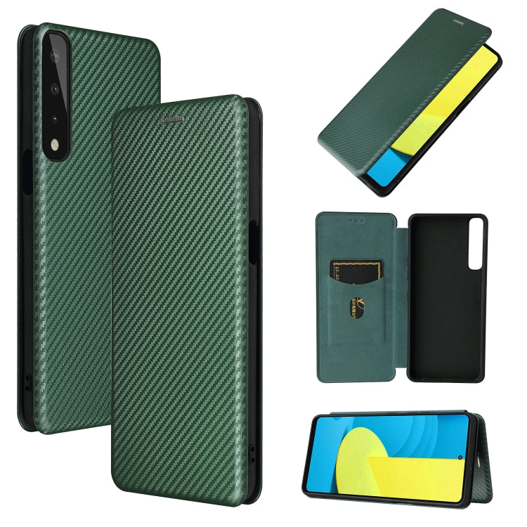 Carbon Fiber Texture Magnetic Horizontal Flip TPU + PC + PU Leather Case with Card Slot, For LG Stylo 7, For OPPO Realme V11 5G, For OPPO Reno5 Pro+, For OPPO Find X3 Neo, For Cubot C30, For OnePlus 9 Pro