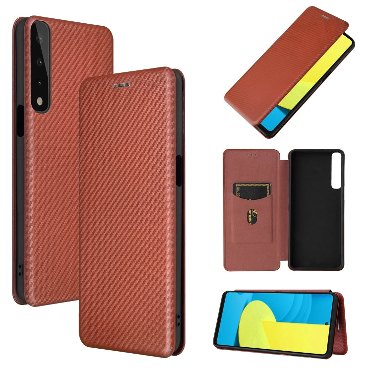 Carbon Fiber Texture Magnetic Horizontal Flip TPU + PC + PU Leather Case with Card Slot, For LG Stylo 7, For OPPO Realme V11 5G, For OPPO Reno5 Pro+, For OPPO Find X3 Neo, For Cubot C30, For OnePlus 9 Pro