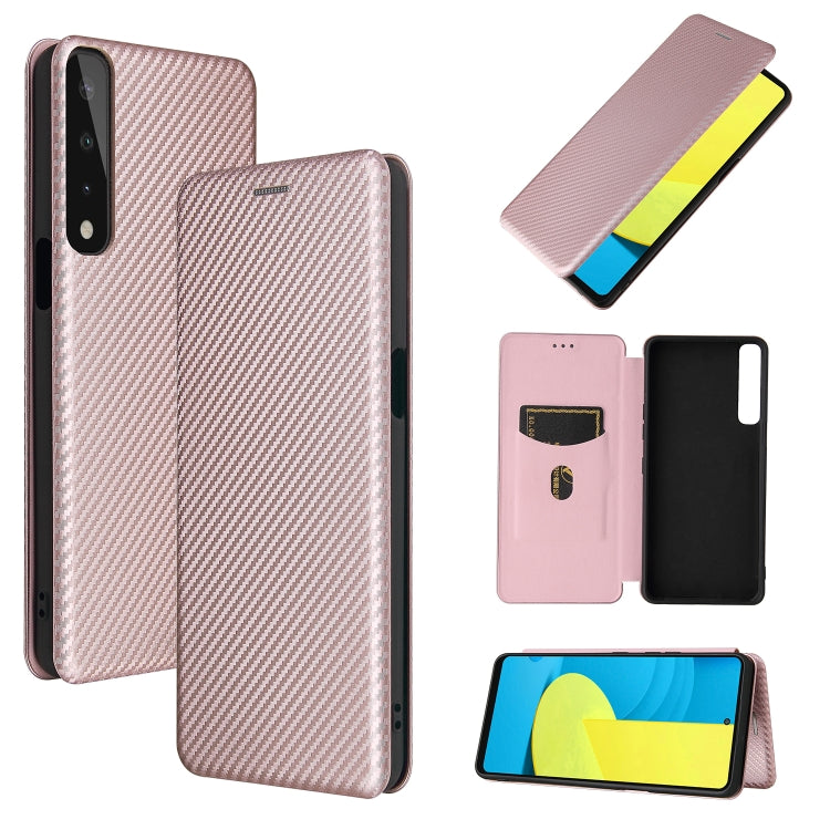 Carbon Fiber Texture Magnetic Horizontal Flip TPU + PC + PU Leather Case with Card Slot, For LG Stylo 7, For OPPO Realme V11 5G, For OPPO Reno5 Pro+, For OPPO Find X3 Neo, For Cubot C30, For OnePlus 9 Pro