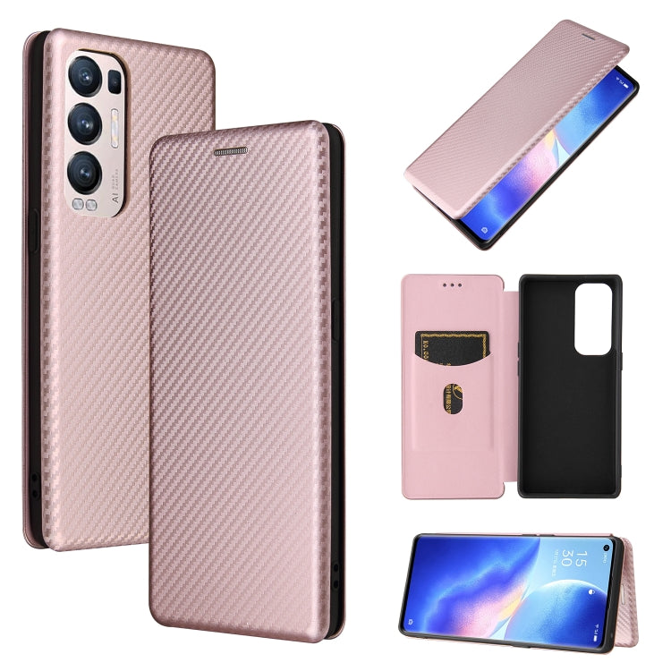 Carbon Fiber Texture Magnetic Horizontal Flip TPU + PC + PU Leather Case with Card Slot, For LG Stylo 7, For OPPO Realme V11 5G, For OPPO Reno5 Pro+, For OPPO Find X3 Neo, For Cubot C30, For OnePlus 9 Pro