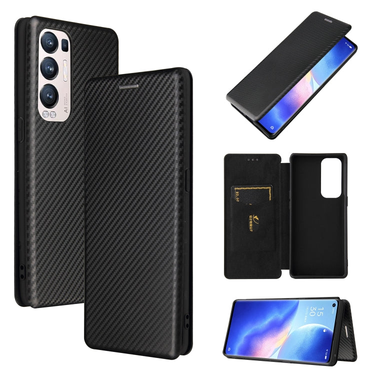 Carbon Fiber Texture Magnetic Horizontal Flip TPU + PC + PU Leather Case with Card Slot, For LG Stylo 7, For OPPO Realme V11 5G, For OPPO Reno5 Pro+, For OPPO Find X3 Neo, For Cubot C30, For OnePlus 9 Pro