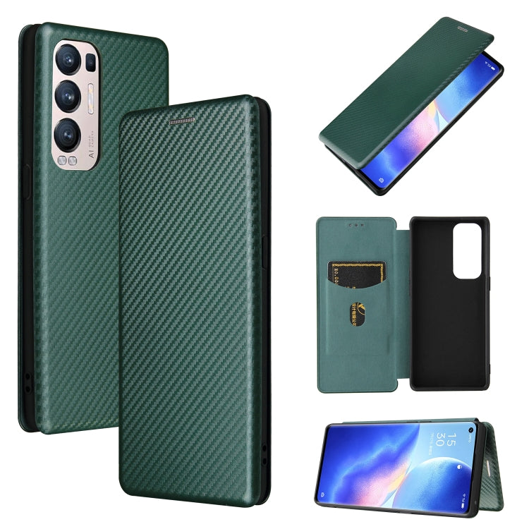Carbon Fiber Texture Magnetic Horizontal Flip TPU + PC + PU Leather Case with Card Slot, For LG Stylo 7, For OPPO Realme V11 5G, For OPPO Reno5 Pro+, For OPPO Find X3 Neo, For Cubot C30, For OnePlus 9 Pro