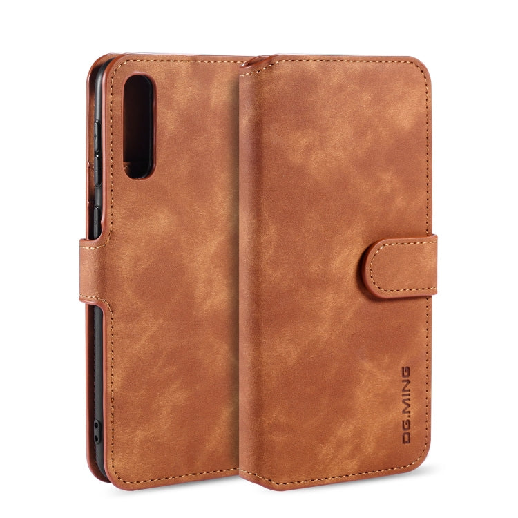 DG.MING Retro Oil Side Horizontal Flip Case with Holder & Card Slots & Wallet, For Galaxy A30s / A50s, For Galaxy M30s, For Huawei Mate 30