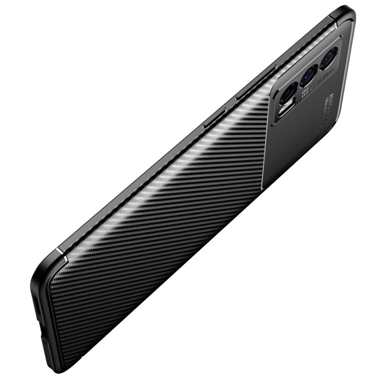 Carbon Fiber Texture Shockproof TPU Case, For vivo iQOO Neo5, For Xiaomi Mi 11 Lite, For OPPO F19 Pro