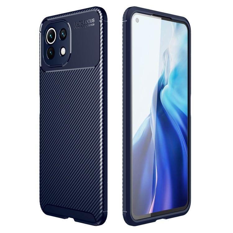 Carbon Fiber Texture Shockproof TPU Case, For vivo iQOO Neo5, For Xiaomi Mi 11 Lite, For OPPO F19 Pro