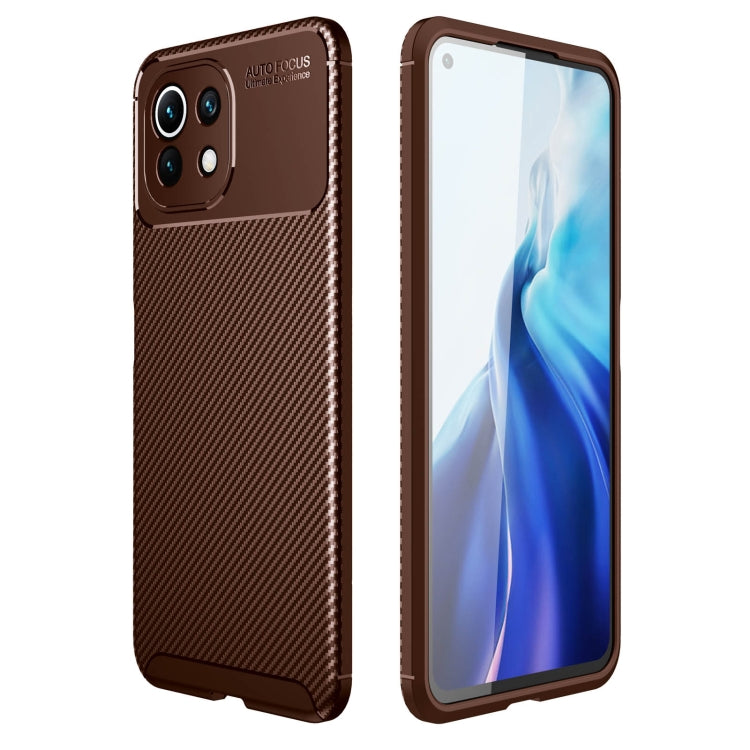 Carbon Fiber Texture Shockproof TPU Case, For vivo iQOO Neo5, For Xiaomi Mi 11 Lite, For OPPO F19 Pro
