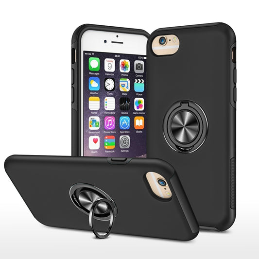 PC + TPU Shockproof Magnetic Protective Case with Invisible Ring Holder