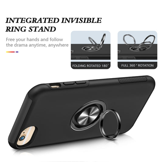 PC + TPU Shockproof Magnetic Protective Case with Invisible Ring Holder