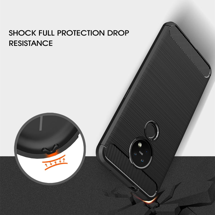 Brushed Texture Carbon Fiber TPU Protective Case, For Nokia 7.2 & 6.2