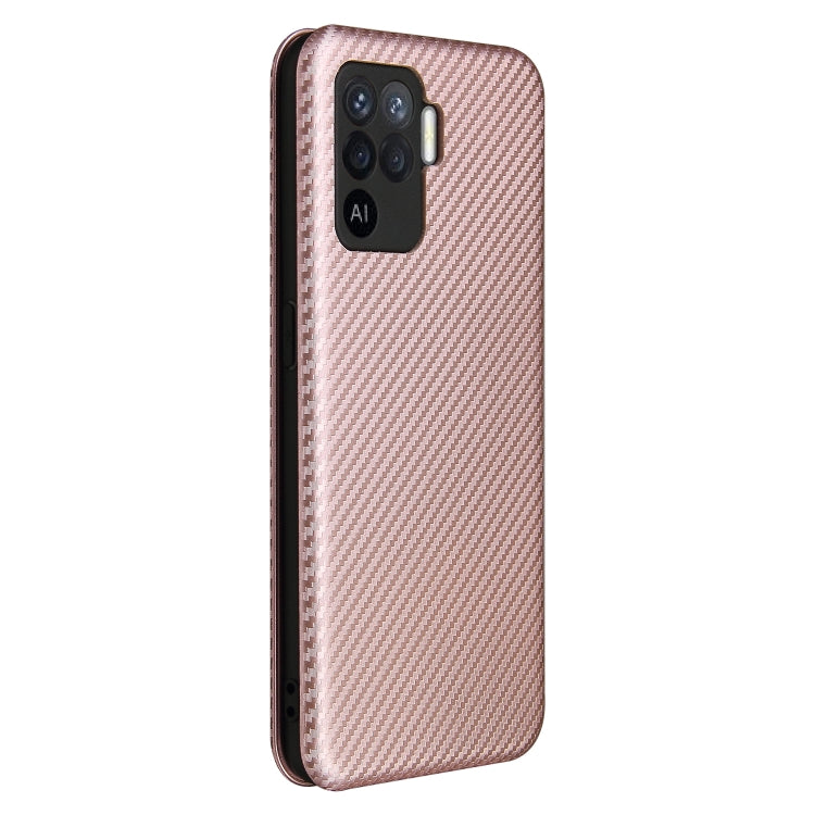 Carbon Fiber Texture Magnetic Horizontal Flip TPU + PC + PU Leather Case with Card Slot, For OPPO A94 4G / F19 Pro / Reno5 F, For ZTE nubia Red Magic 6 / 6 Pro, For OPPO Realme GT 5G, For Oukitel C22