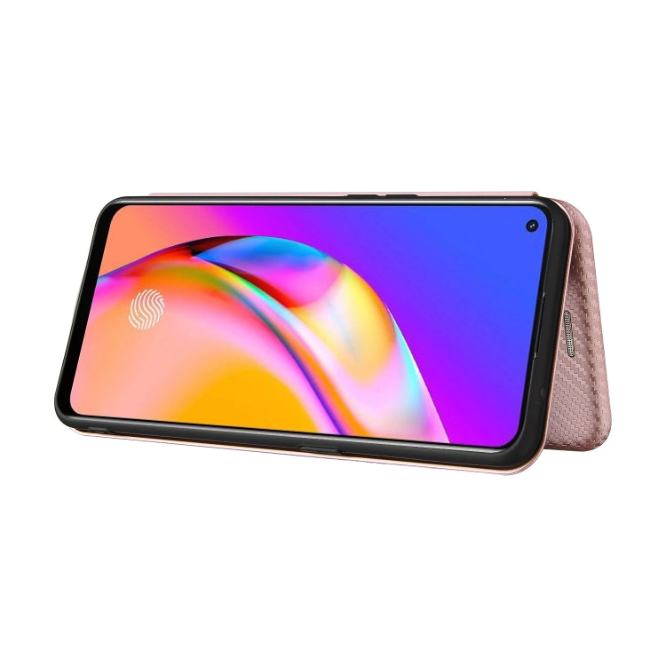 Carbon Fiber Texture Magnetic Horizontal Flip TPU + PC + PU Leather Case with Card Slot, For OPPO A94 4G / F19 Pro / Reno5 F, For ZTE nubia Red Magic 6 / 6 Pro, For OPPO Realme GT 5G, For Oukitel C22