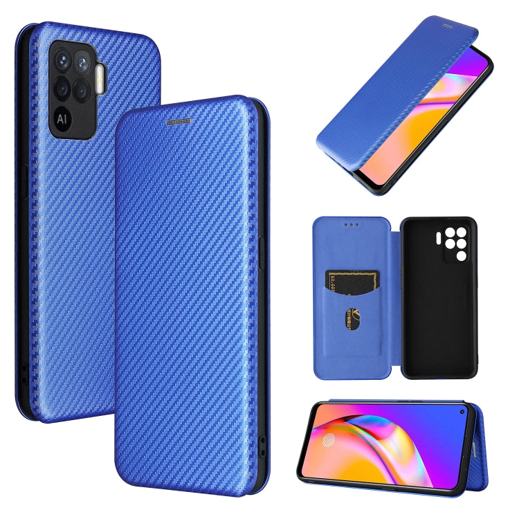 Carbon Fiber Texture Magnetic Horizontal Flip TPU + PC + PU Leather Case with Card Slot, For OPPO A94 4G / F19 Pro / Reno5 F, For ZTE nubia Red Magic 6 / 6 Pro, For OPPO Realme GT 5G, For Oukitel C22