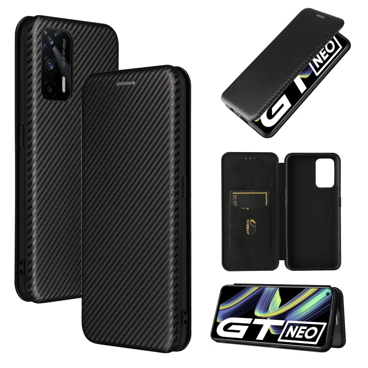 Carbon Fiber Texture Magnetic Horizontal Flip TPU + PC + PU Leather Case with Card Slot, For OPPO A94 4G / F19 Pro / Reno5 F, For ZTE nubia Red Magic 6 / 6 Pro, For OPPO Realme GT 5G, For Oukitel C22