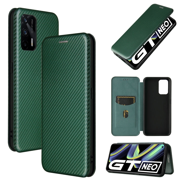 Carbon Fiber Texture Magnetic Horizontal Flip TPU + PC + PU Leather Case with Card Slot, For OPPO A94 4G / F19 Pro / Reno5 F, For ZTE nubia Red Magic 6 / 6 Pro, For OPPO Realme GT 5G, For Oukitel C22