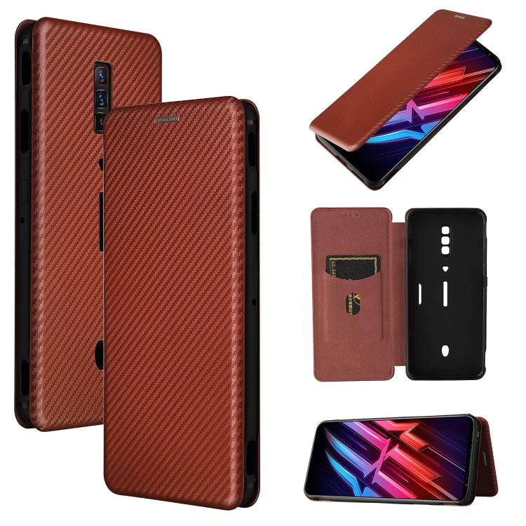 Carbon Fiber Texture Magnetic Horizontal Flip TPU + PC + PU Leather Case with Card Slot, For OPPO A94 4G / F19 Pro / Reno5 F, For ZTE nubia Red Magic 6 / 6 Pro, For OPPO Realme GT 5G, For Oukitel C22