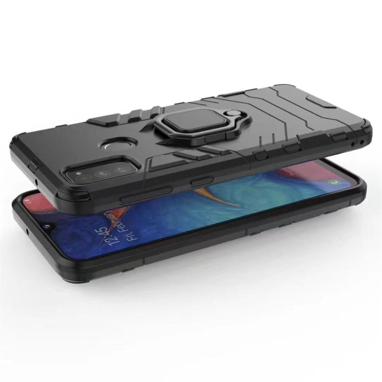 For Galaxy M30s Shockproof PC + TPU Case with Magnetic Ring Holder